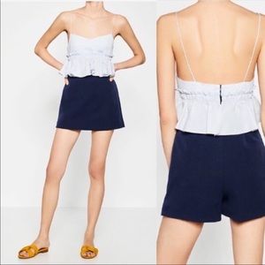 Zara spaghetti skort romper (two toned)